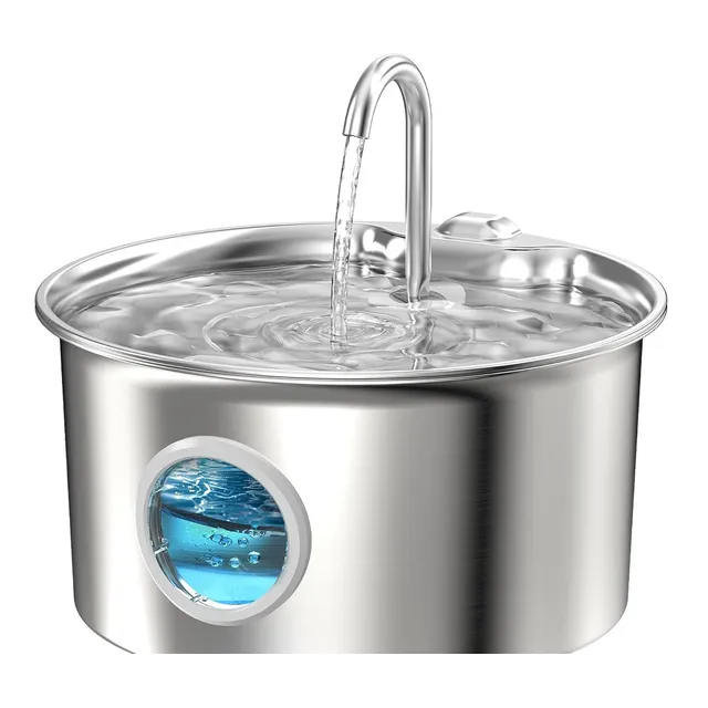 ATMZIQXR S18 Stainless Steel Cat Water Fountain 2.6 L – Fountain only